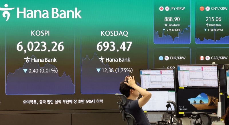 ‘반도체 <b>급락</b>’에…<b>코스피</b>·코스닥 2거래일 연속 사이드카