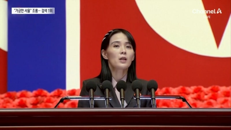 김여정의 조롱 ‘<b>가긍하다</b>’ 포털 검색어 1위