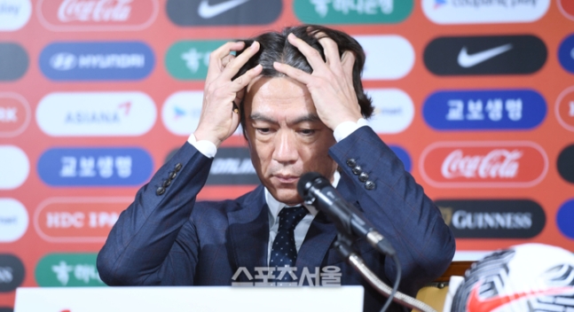 신임받지 못하는 ‘리더십’ 질문에 답답함과 억울함 표출…홍명보 감독 “전강위 회의록 공개하는 투명한 검증도 방법”[SS현장]