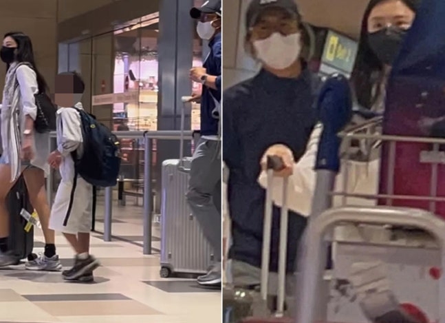 <b>배용준</b>박수진, 자녀들과 <b>싱가포르</b> 공항서 <b>포착</b>…박신혜 부부와 동행