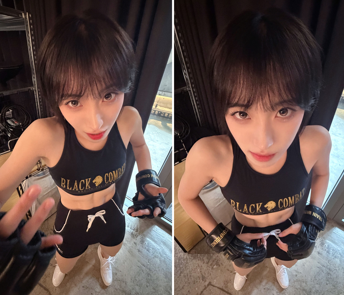 “까불면 혼난다”…<b>치어리더</b> <b>하지원</b>, 쩍쩍 갈라진 식스팩 복근 공개