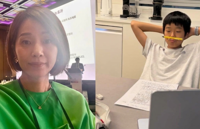 “놀기 전에 숙제부터”…<b>허양임</b>, 13살 아들 승재와 병원 휴게실서 ‘폭...