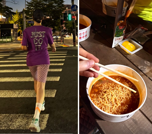 <b>김혜수</b>, 러닝후 <b>라면</b>은 못참지!…운동화 뒤축엔 깜짝 ‘hyesoo’