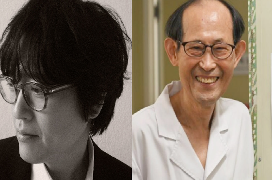 歌手キム・ドンリュルと父のキム・ジョンシク氏の写真