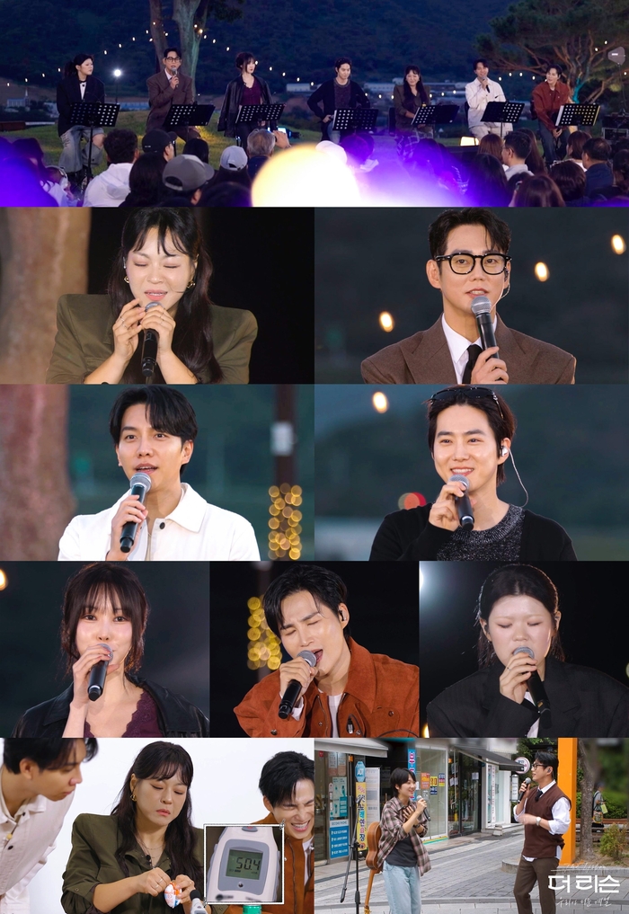 SBS「The Listen」の出演者が楊山の黄山公園でバスキングを行う様子をまとめた写真