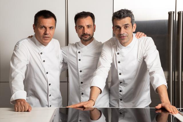 디스프루타르의 요리사들. 왼쪽부터 오리올 카스트로, 에듀아드 새트루치, 마테우 카사냐스. 디스프루타르 제공