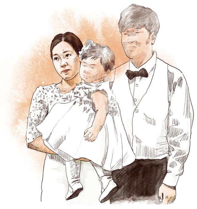 둘째 딸을 낳은 뒤 사망한 김선화 산모. 일러스트=신동준 기자