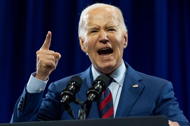 Joe Biden, the US President, speaks passionately at a campaign rally at the Wilmington Convention Center in Delaware on the 2nd. Wilmington=AP News
