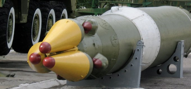 구소련의 중거리탄도미사일 RSD-10(나토명 SS-20)에 3개의 탄두가 탑재돼 있다. 위키미디어 커먼스