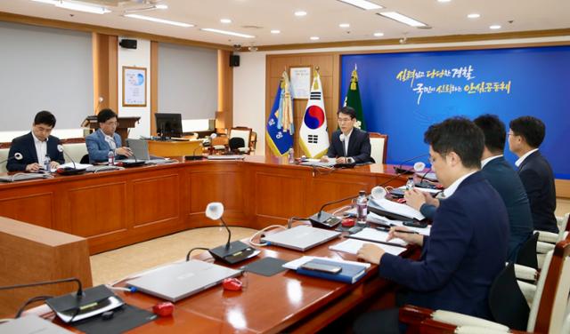 경찰청 국가수사본부는 12일 전국 시·도청 수사부장이 참석하는 '의대 집단행동 불법행위 대응' 화상회의를 개최했다. 경찰청 제공