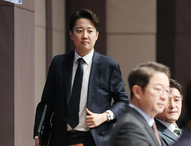 이준석 개혁신당 대선 후보가 30일 서울 중구 프레스센터에서 열린 관훈토론회에 참석하고 있다. 뉴시스