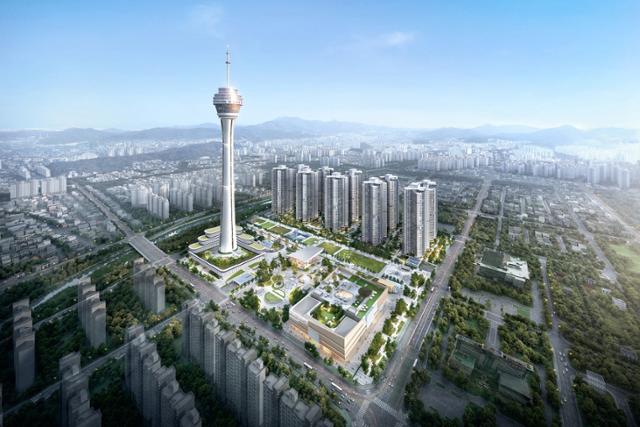 전북 전주시 효자동 옛 대한방직 부지의 관광타워복합개발단지 조감도.자광 제공