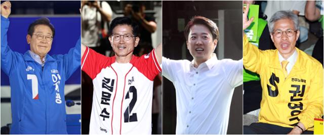 이재명 더불어민주당 대통령 후보, 김문수 국민의힘 대통령 후보, 이준석 개혁신당 대통령 후보, 권영국 민주노동당 대통령 후보가 제21대 대통령 선거를 하루 앞둔 2일 각 후보들이 지지를 호소하고 있다. 뉴스1
