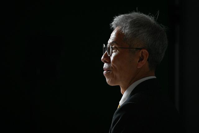 권영국 정의당 대표가 16일 서울 중구 한국일보에서 본보와 인터뷰를 하고 있다. 남동균 인턴기자