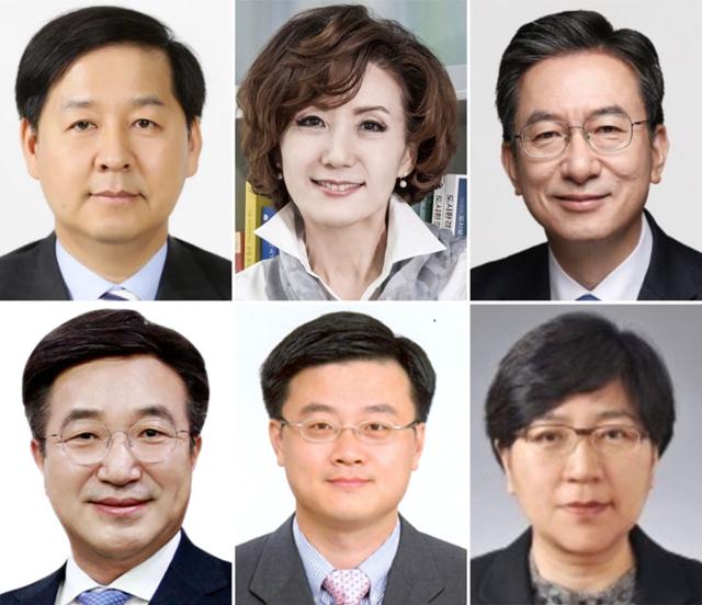 이재명 대통령이 29일 기획재정부·교육부·산업통상자원부·법무부 ·행정안전부·보건복지부 등 6개 부처 장관 인사를 단행했다. 사진 왼쪽 위부터 경제부총리 겸 기획재정부 장관 후보자로 지명된 구윤철 전 국무조정실장, 사