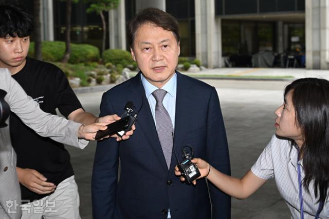 김주현 전 민정수석이 3일 서울 서초구 서울고검 내란특검 사무실로 출석하고 있다. 박시몬 기자