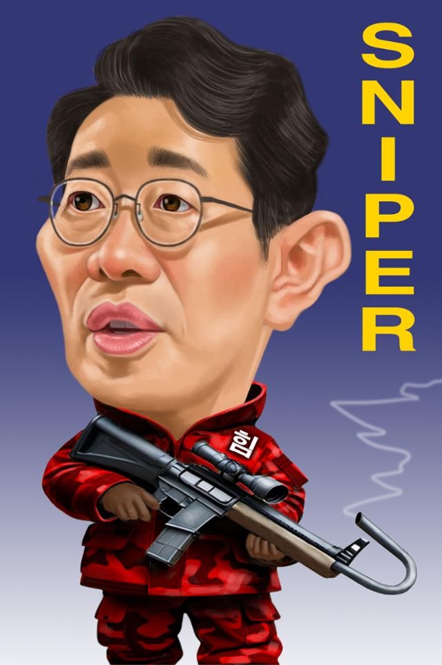 한 방 못 살린 '김민석 저격수' 주진우… 다음 과녁은 적중할까[배계규 화백의 이 사람]