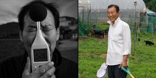 소리에 짓눌려 있던 일상이 회복되며 주민들이 각자의 삶터로 돌아왔다. 당산리 주민 안순섭씨가 소음 방송이 극에 달하던 지난해 11월(왼쪽 사진) 이후 7개월 만에 다시 카메라 앞에 섰다. 그는 "통일을 하자는 게 아