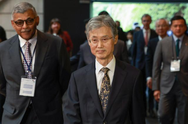 조희대 대법원장이 22일 서울 중구 신라호텔에서 열린 '2025 세종 국제 콘퍼런스' 개회식에 참석하고 있다. 연합뉴스