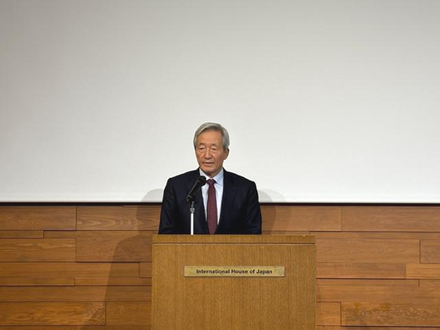 정몽준 "일본의 강제동원 부정 매우 유감…물컵 반 잔 채워야"