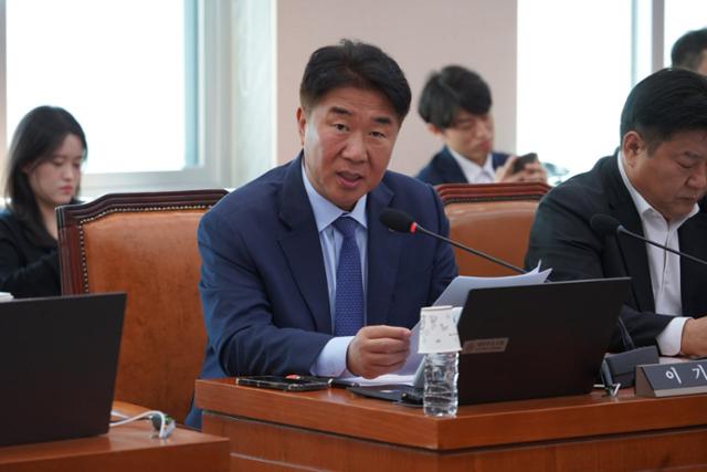 16일 문체위 국가유산청 국정감사에서 발언하고 있는 이기헌 의원. 이기헌 의원실 제공