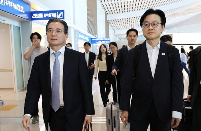 '원화'로 대미 투자하는 수정안 제안 들고서 협상팀 방미