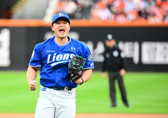 '반전의 가을' 최원태, 삼성 또 살렸다...PO 승부 원점