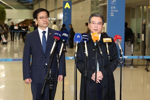 김용범 "대부분의 쟁점에서 실질적 진전 있었다"... 한미 관세협상단 귀국