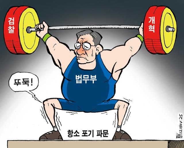 한국일보 11월 12일 만평