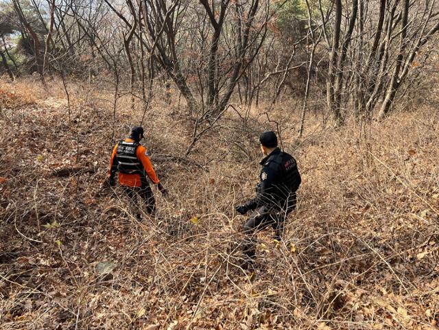 인천 계양산서 미확인 번호 살려달라 신고 사흘째 수색 작업 진행 중