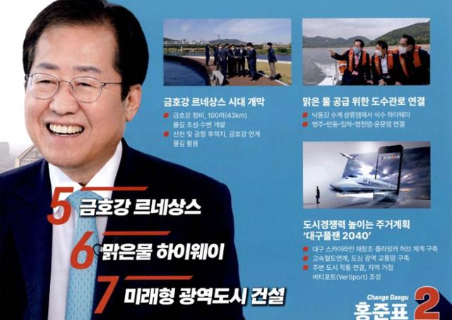 홍준표 전 대구시장의 지난 2022년 지방선거 공보물. 중앙선거관리위원회 홈페이지 캡처