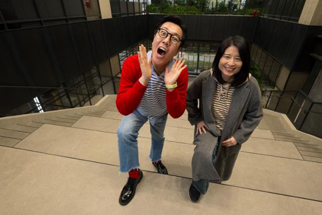 '시사터치! 코미디 파일'부터 '아는 형님'까지. 김영철(왼쪽)과 황선영 작가가 함께 걸어온 코미디의 길이다. 박시몬 기자