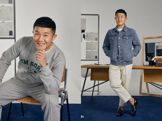 코오롱FNC가 방송인 조세호와 손잡고 2021년 론칭한 남성복 브랜드 아모프레가 사업을 종료한다. 사진은 2021년 론칭 당시 조세호를 모델로 한 패션화보. 코오롱FNC 제공