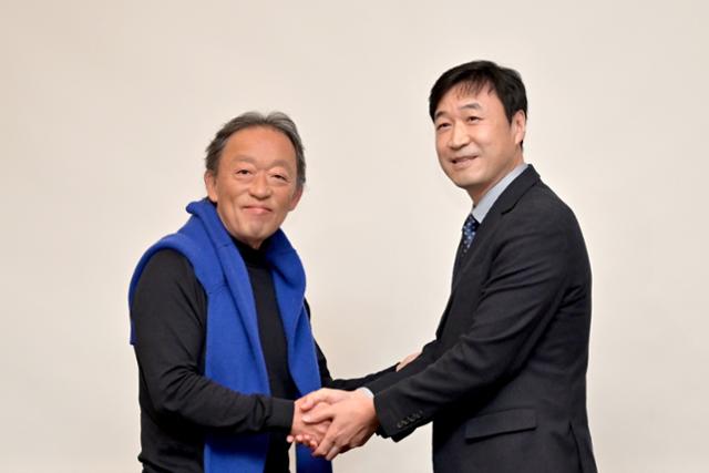 정명훈 신임 KBS교향악단 음악감독과 이승환 KBS교향악단 사장.KBS교향악단 제공