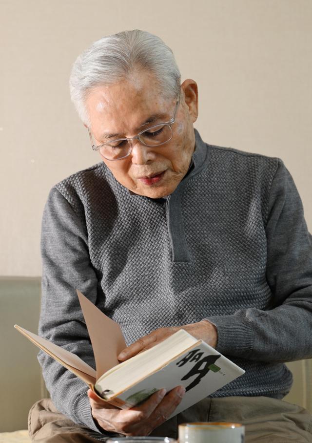 정양모 신부가 지난달 22일 경기 용인시에서 인터뷰를 하고 있다.왕태석 선임기자