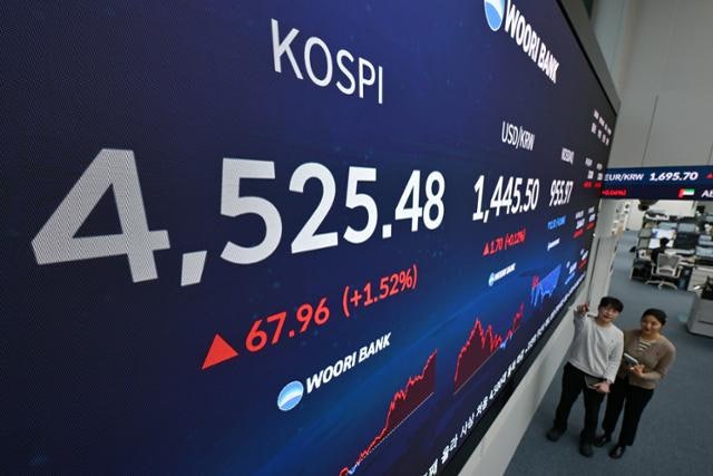 [사설] 전인미답 4500 뚫은 코스피… 축포 쏠 때 아니다