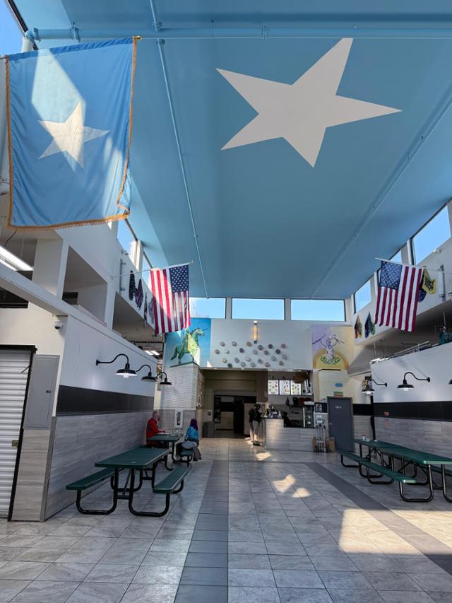 미국 미네소타주 미니애폴리스에 위치한 소말리아 커뮤니티 상가 '카멀 몰'. 14일 정오가 지난 시간이었지만 상점 대부분은 문을 닫은 상태였다. 도널드 트럼프 미 행정부가 소말리아인들을 겨냥한 이민단속을 강화한 뒤 합