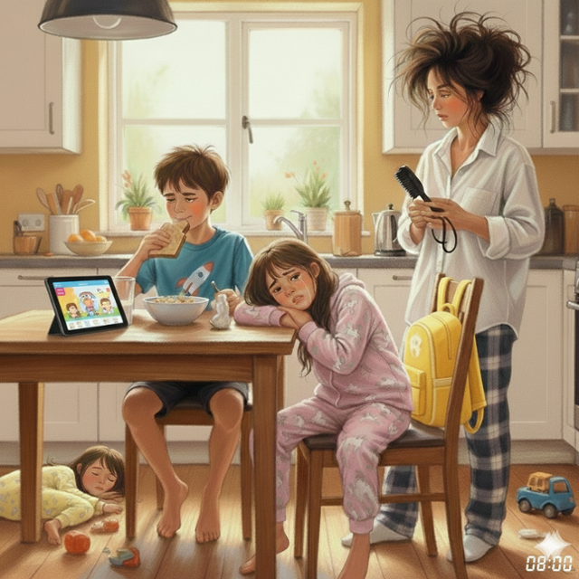 매일 8시 전쟁 치른 삼남매네… '1시간 늦출'이 구세주 될까요 [젠더살롱]