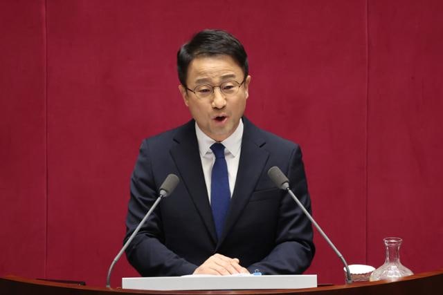 민주당 한병도 "5·18 정신 원포인트 개헌 하자"... 국회 교섭단체 대표 연설