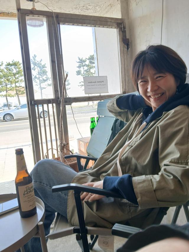 지난해 4월 교모세포종 진단을 받기 며칠 전의 김새섬 대표. 본인 제공