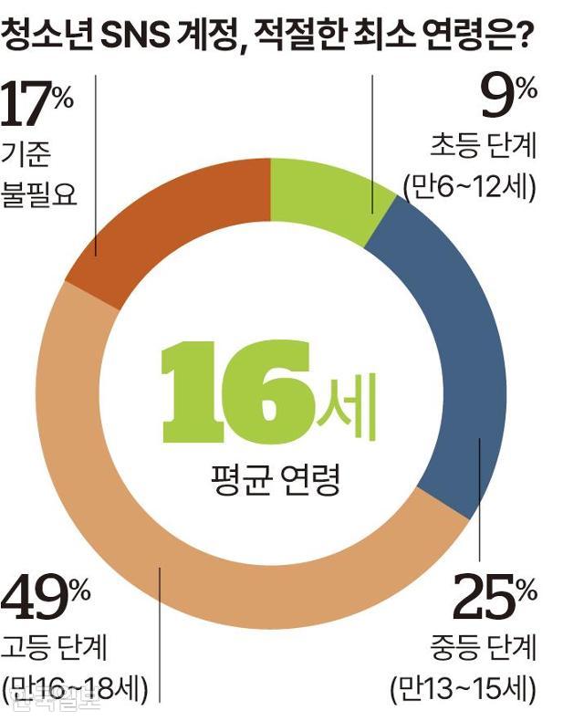청소년 SNS 계정, 적절한 최소 연령은 그래픽=송정근 기자