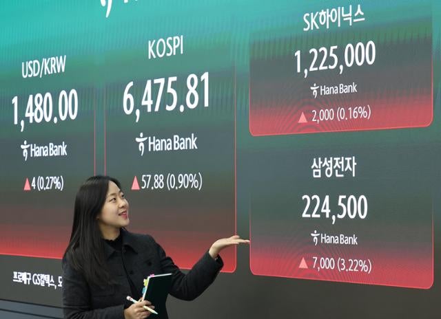 반도체 힘에 코스피만 상승…아시아 약세 속 사흘 연속 최고치