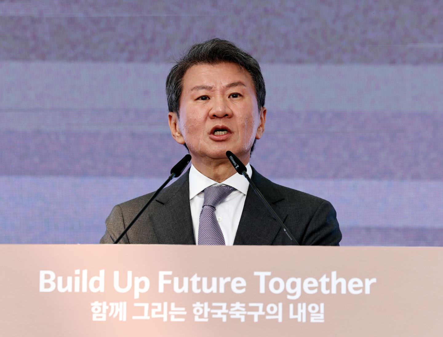 정몽규 축구협회장 사의표명... "2026 북중미 월드컵 이후 물러난다"