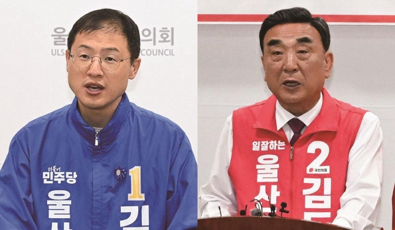 김상욱·김두겸 막판 울산 표심 잡기 사활 "투표하면 이긴다" [6·3 파이널 유세]