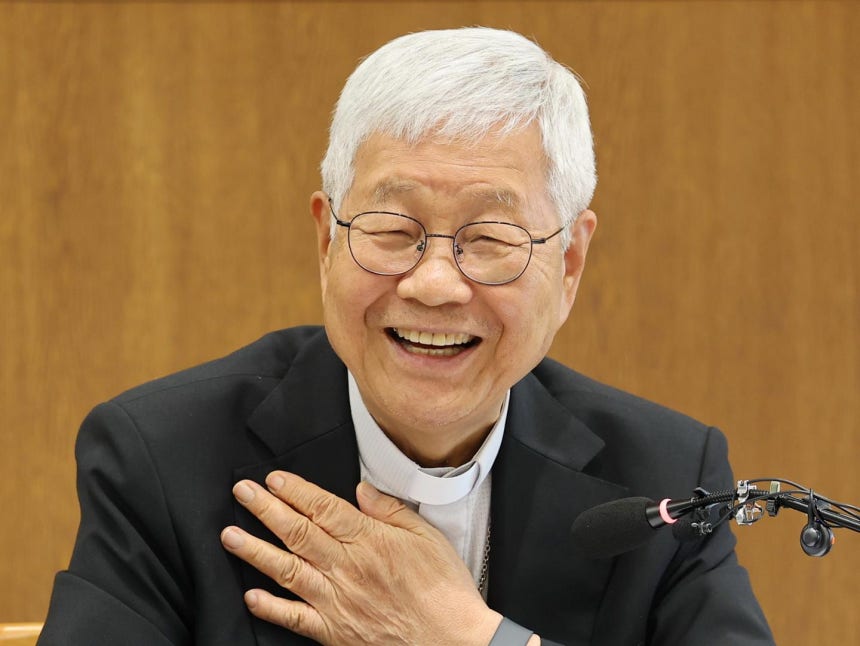 교황청 성직자부 장관인 유흥식 추기경이 3일 서울 광진구 한국천주교중앙협의회에서 열린 방한 기자간담회에서 인사말을 하고 있다.연합뉴스