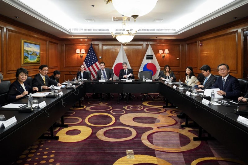 한미일 외교장관, 나토에서 만난다... 북중러 견제