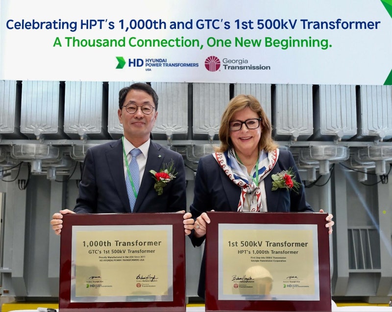HD현대일렉트릭, 미국서 1000번째 초고압변압기 생산