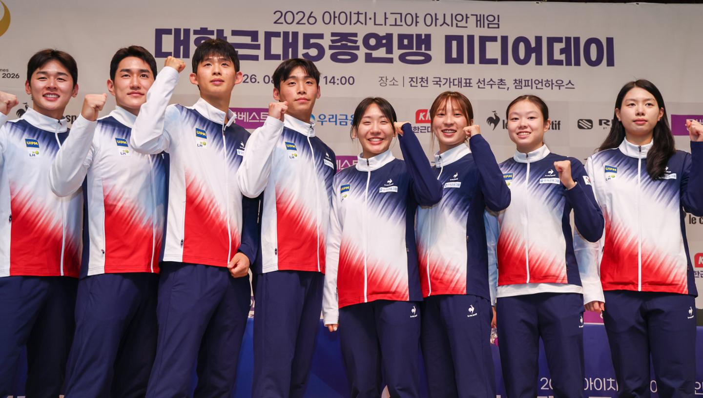 "눈에 독기 살벌"한 근대5종 대표팀... "AG 금 4개 싹쓸이하겠다"