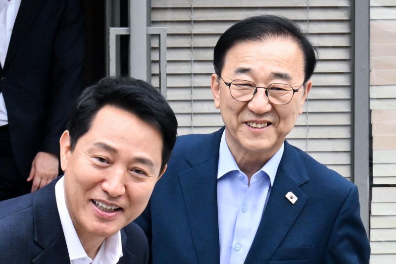 오세훈 "용산 대신 탄천"… 김윤덕과 대안엔 공감, 핵심 합의는 불발
