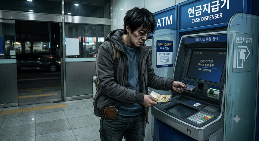 마이너스 통장 급전 인출. 제미나이 생성
